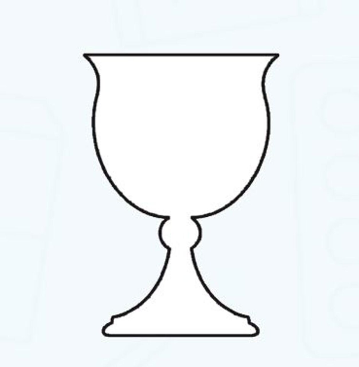 Large Goblet / Becher Blank White Cardstock Cutouts 5.5" x 9" – 12 Pack Passover Craft Shapes, Pesach Classroom Decorations, DIY Jewish Holiday Crafts